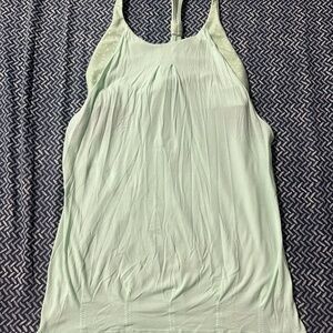 Lululemon Practice Freely Tank Top Women 6 Arctic Mint Petite Dot Racer back Bra